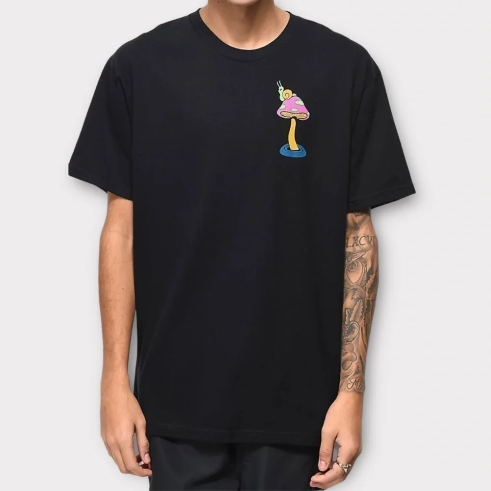 A-lab Trip On This Mushroom Tee T-Shirt Black NWT